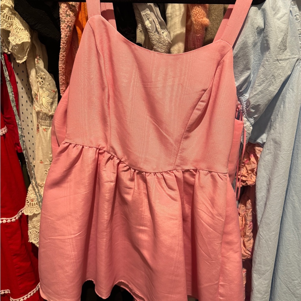 LoveShackFancy Pink Spin Bow Dress